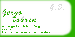 gergo dobrin business card
